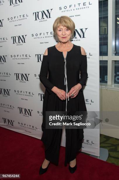 Susan Brown attends the 2018 Tony Honors For Excellence In The Theatre and 2018 Special Award Recipients Cocktail Party at the Sofitel Hotel on June...