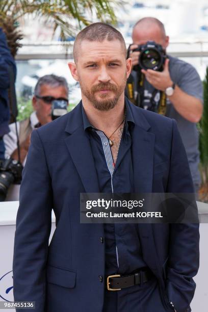 Tom Hardy lors du photocall du film ?Mad Max: Fury Road? pendant le 68eme Festival du Film Annuel au Palais des Festivals le 14 mai 2015, Cannes,...