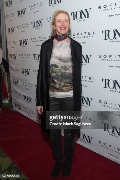 Catherine Zuber attends the 2018 Tony Honors For Excellence In The Theatre and 2018 Special Award Recipients Cocktail Party at the Sofitel Hotel on...