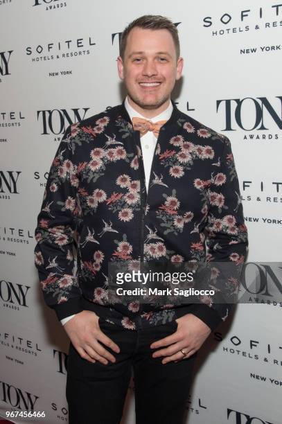 Michael Arden attends the 2018 Tony Honors For Excellence In The Theatre and 2018 Special Award Recipients Cocktail Party at the Sofitel Hotel on...