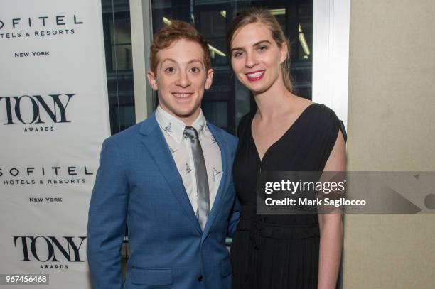 Ethan Slater attends the 2018 Tony Honors For Excellence In The Theatre and 2018 Special Award Recipients Cocktail Party at the Sofitel Hotel on June...