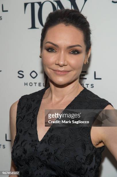 Katrina Lenk attends the 2018 Tony Honors For Excellence In The Theatre and 2018 Special Award Recipients Cocktail Party at the Sofitel Hotel on June...