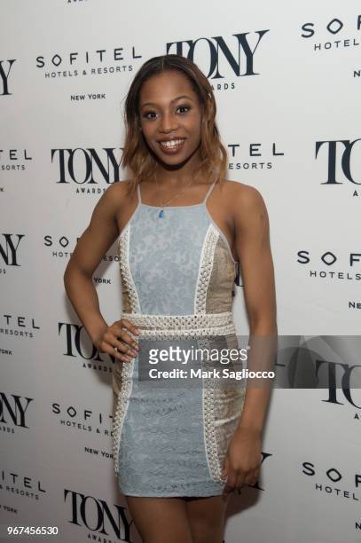 Hailey Kilgore attends the 2018 Tony Honors For Excellence In The Theatre and 2018 Special Award Recipients Cocktail Party at the Sofitel Hotel on...