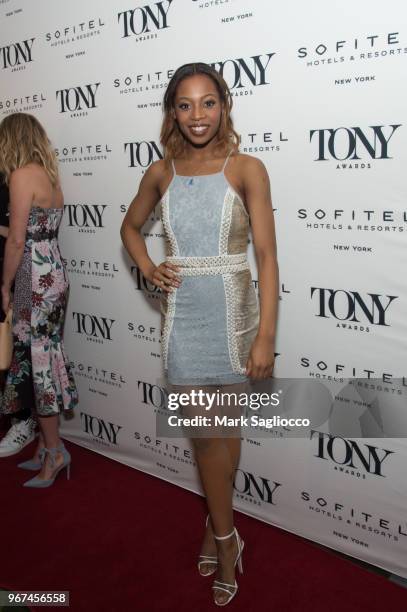 Hailey Kilgore attends the 2018 Tony Honors For Excellence In The Theatre and 2018 Special Award Recipients Cocktail Party at the Sofitel Hotel on...