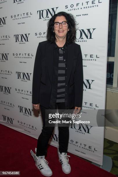 Tina Landau attends the 2018 Tony Honors For Excellence In The Theatre and 2018 Special Award Recipients Cocktail Party at the Sofitel Hotel on June...