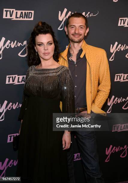 Debi Mazar and Gabriele Corcos attend the "Younger" Season 5 Premiere Party at Cecconi's Dumbo on June 4, 2018 in Brooklyn, New York.