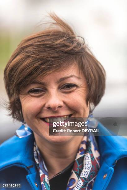 Portrait de Carole Delga, Secrétaire d'Etat chargée du Commerce, de l'Artisanat, de l'Economie Sociale et Solidaire le 26 Janvier 2015 à Lyon, France.