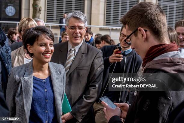 La ministre de l?Éducation Nationale Najat Vallaud-Belkacem assiste au séminaire interacadémique de formation de formateurs à la laïcité, à...