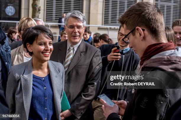 La ministre de l?Éducation Nationale Najat Vallaud-Belkacem assiste au séminaire interacadémique de formation de formateurs à la laïcité, à...