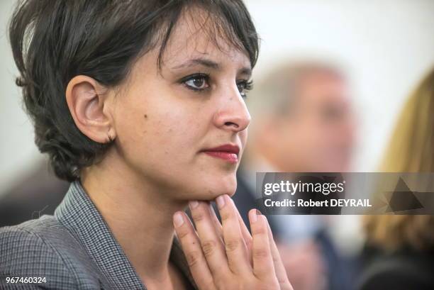 La ministre de l?Éducation Nationale Najat Vallaud-Belkacem assiste au séminaire interacadémique de formation de formateurs à la laïcité, à...