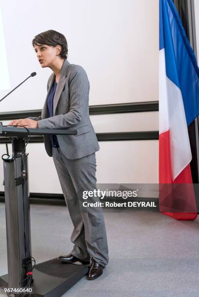 La ministre de l?Éducation Nationale Najat Vallaud-Belkacem assiste au séminaire interacadémique de formation de formateurs à la laïcité, à...