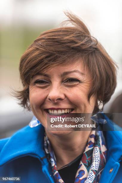 Portrait de Carole Delga, Secrétaire d'Etat chargée du Commerce, de l'Artisanat, de l'Economie Sociale et Solidaire le 26 Janvier 2015 à Lyon, France.