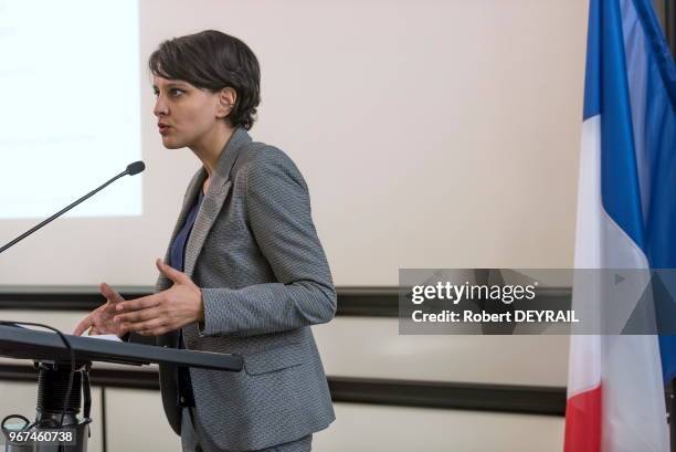 La ministre de l?Éducation Nationale Najat Vallaud-Belkacem assiste au séminaire interacadémique de formation de formateurs à la laïcité, à...