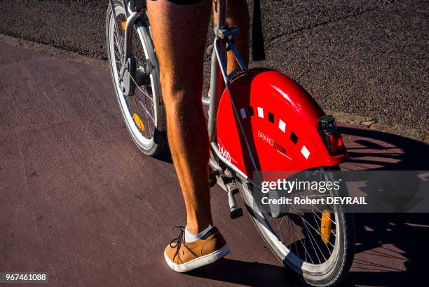 Circulation à vélo , 29 septembre 2016, Lyon, France.