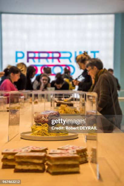 Réalisations culinaires exposées au 30 ème Salon International de la Restauration de l'Hotelerie et de l'Alimentation à Eurexpo le 25 janvier 2017 à...