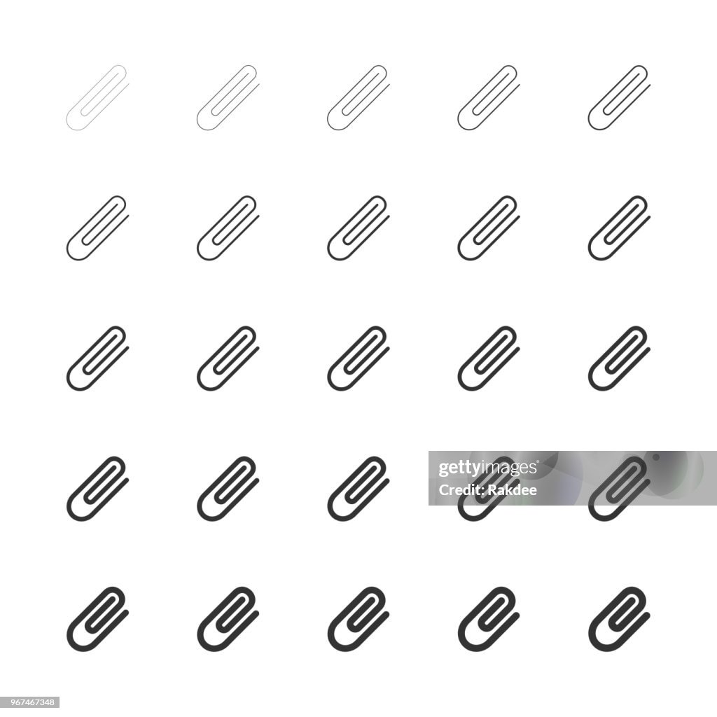 ペーパー クリップのアイコン - マルチ ライン シリーズ