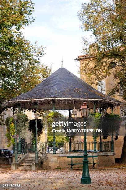 Bandstand, Figeac, Lot, Midi-Pyrénées, France.