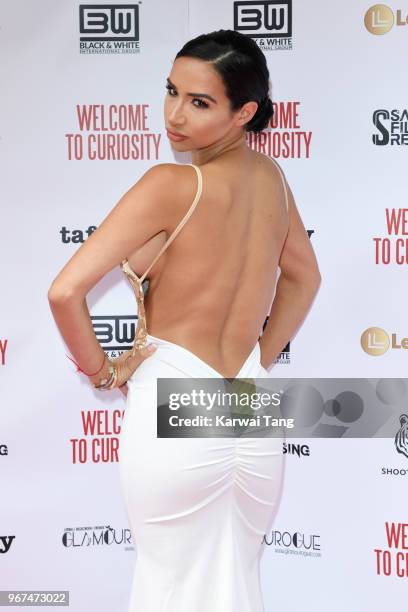Natasha Grano attends the UK premiere of 'Welcome To Curiosity' at Prince Charles Cinema on June 4, 2018 in London, England.