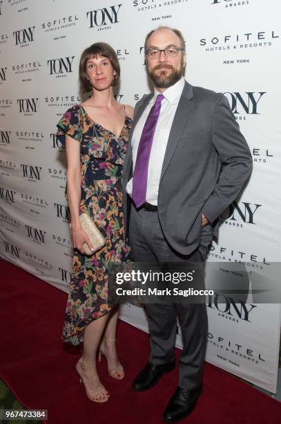 Erin Ortman and Alexander Gemignani attend the 2018 Tony Honors For Excellence In The Theatre and 2018 Special Award Recipients Cocktail Party at the...