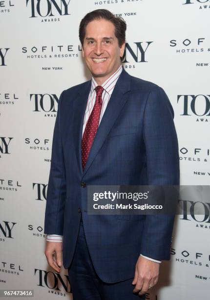 Nick Scandalios attends the 2018 Tony Honors For Excellence In The Theatre and 2018 Special Award Recipients Cocktail Party at the Sofitel Hotel on...