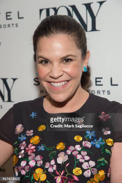 Lindsay Mendez attends the 2018 Tony Honors For Excellence In The Theatre and 2018 Special Award Recipients Cocktail Party at the Sofitel Hotel on...