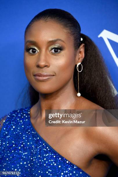 Issa Rae attends the 2018 CFDA Fashion Awards at Brooklyn Museum on June 4, 2018 in New York City.