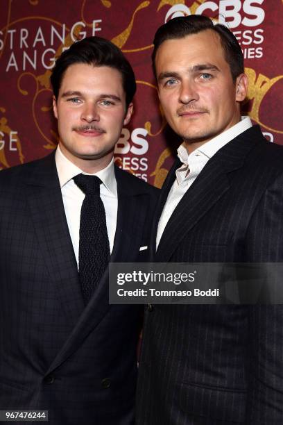 Rupert Friend and Jack Reynor attend the Premiere Of CBS All Access' "Strange Angel" at Avalon on June 4, 2018 in Hollywood, California.