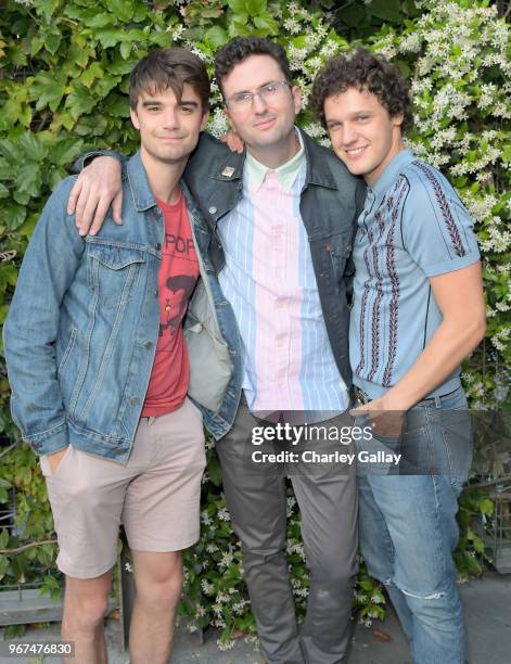 Daniel Doheny, Craig Johnson and Antonio Marziale attend a special screening of the Netflix film "Alex Strangelove" at the Los Angeles LBGT Center...