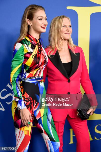 Gigi Hadid and Laura Brown attend the 2018 CFDA Fashion Awards at Brooklyn Museum on June 4, 2018 in New York City.