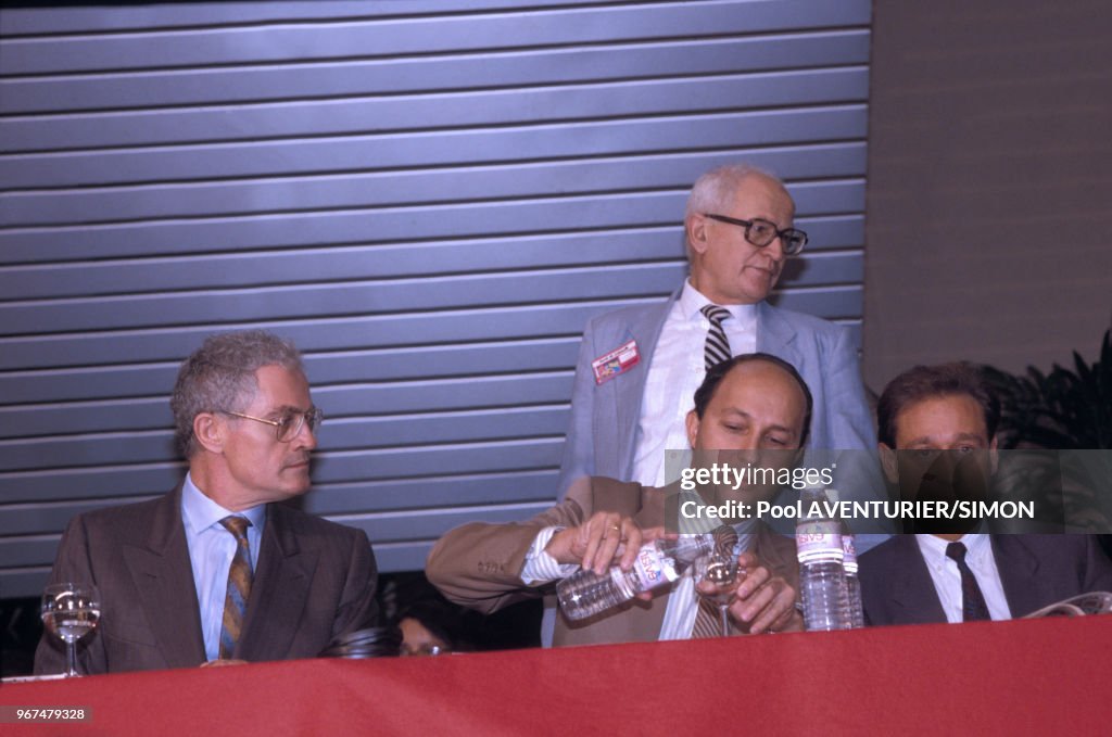 Laurent Fabius au congrès du PS à Toulouse en 1985