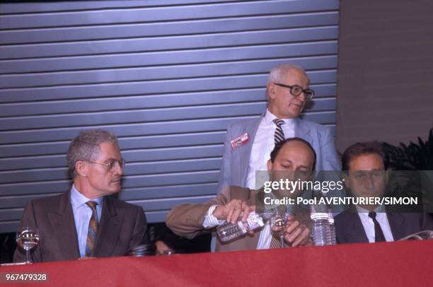 Laurent Fabius au congrès du PS à Toulouse en 1985, News Photo