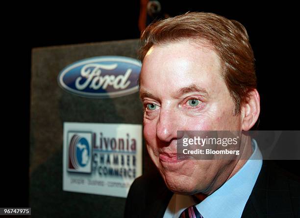 William "Bill" Ford, executive chairman of Ford Motor Co., arrives for a speech to the Livonia Chamber of Commerce in Livonia, Michigan, U.S., on...