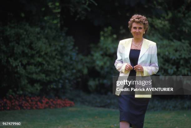 Edith Cresson, ministre de l'industrie, le 23 juillet 1984 à Paris, France.