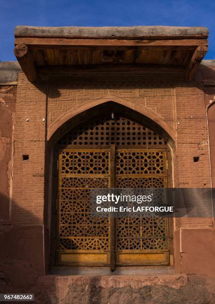 Ancient door in zoroastrian village, isfahan province, abyaneh, Iran on October 20, 2015 in Abyaneh, Iran.