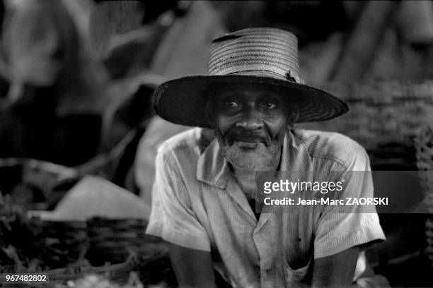 Scène de vie quotidienne sur le marché de Victoria, sur l'île de Mahé, principale île de l'archipel des Seychelles dans l'océan Indien, le 24 août...