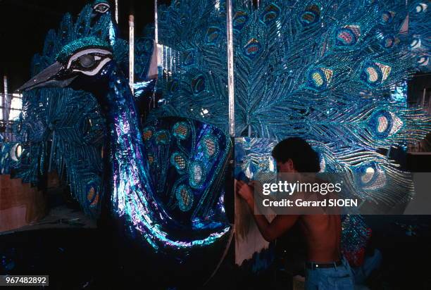 Brésil, état Rio de Janeiro, carnaval de Rio de Janeiro, préparation du défilé//Brazil, Rio de Janeiro state, Rio de Janeiro carnival, preparation of...