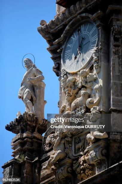 Horloge, vieille ville, 14 juillet 2016, Valence, Espagne.