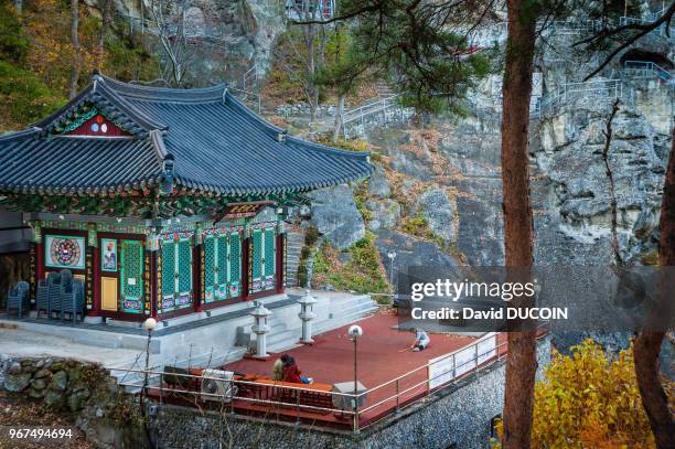 Chulan, 4th dan in Sumnodo, 44 years old, Golgul temple and Sunmodo center near Gyeongju city, Gyeongsangbuk province, South Korea.