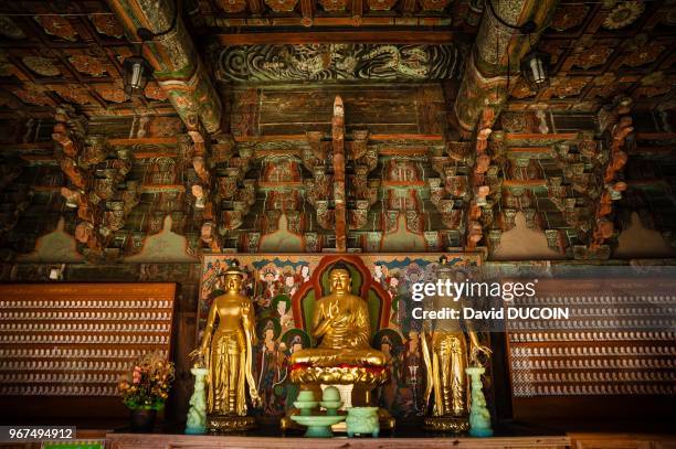 Autel de Gyeongsangbuk au temple de Girmsa près de la ville de Geyongju, province de Gyeongsanbuk, Corée du Sud.