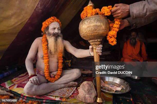 Pèlerinage de la Kumbha Mela Allahabad, Inde.