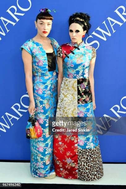 Mia Moretti and Stacey Bendet attend the 2018 CFDA Fashion Awards at Brooklyn Museum on June 4, 2018 in New York City.