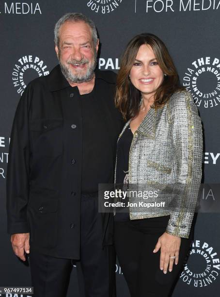 Dick Wolf and Mariska Hargitay attend the Paley Center for Media Presents: Creating Great Characters: Dick Wolf And Mariska Hargitay at The Paley...