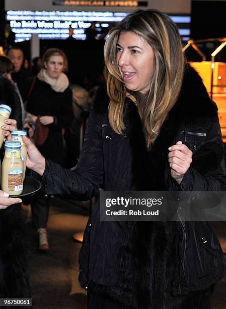 Fashion Director of Elle and Marie Claire Nina Garcia at the Starbucks Frappuccino Lounge during Mercedes-Benz Fashion Week at Bryant Park on...