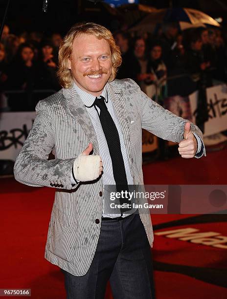 Leigh Francis aka Keith Lemon arrives on the red carpet for The Brit Awards 2010 at Earls Court on February 16, 2010 in London, England.