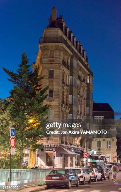 Rue Lagrange la nuit, 14 septembre 2015, Paris, France.