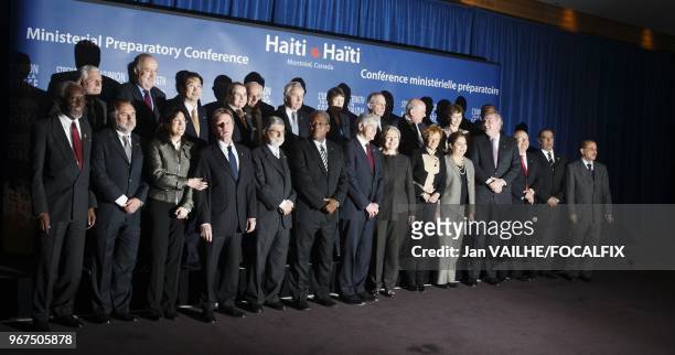 At the International Civil Aviation Organization, Haitian Prime Minister Jean Max Bellerive and foreign ministers of the countries of the Group of...