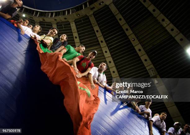 For the first time abroad the Trophee des Champions takes place at olympic stadium in Montreal Canada. En avant Guingamp in red vs Girondin de...