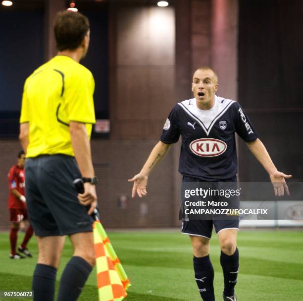 For the first time abroad the Trophee des Champions takes place at olympic stadium in Montreal Canada. En avant Guingamp in red vs Girondin de...