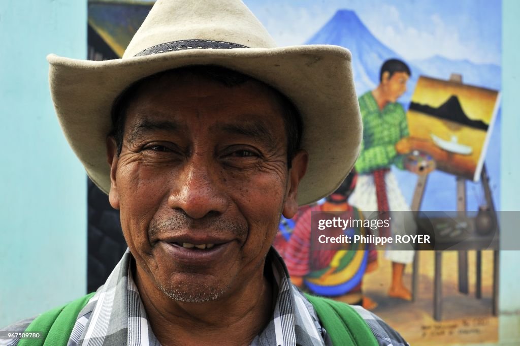 Man, Atitlan Lake, Guatemala