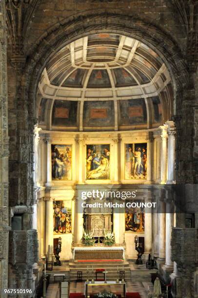 Mosteiro dos Jeronimos dans le quartier de Belem. A l'ouest de Lisbonne, dans le quartier de Belém, le monastère de Jéronimos , est un ensemble,...